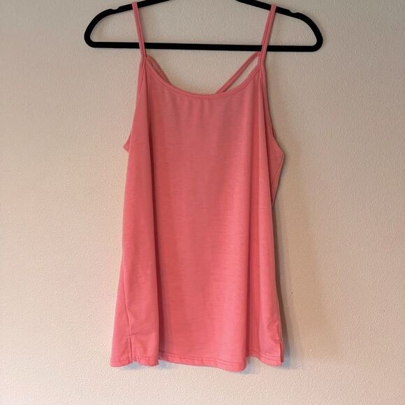 Pink (muted) Women’s X-Cross-Open Back Tank Top. Size XL (fits more like Large). - Picture 2 of 3